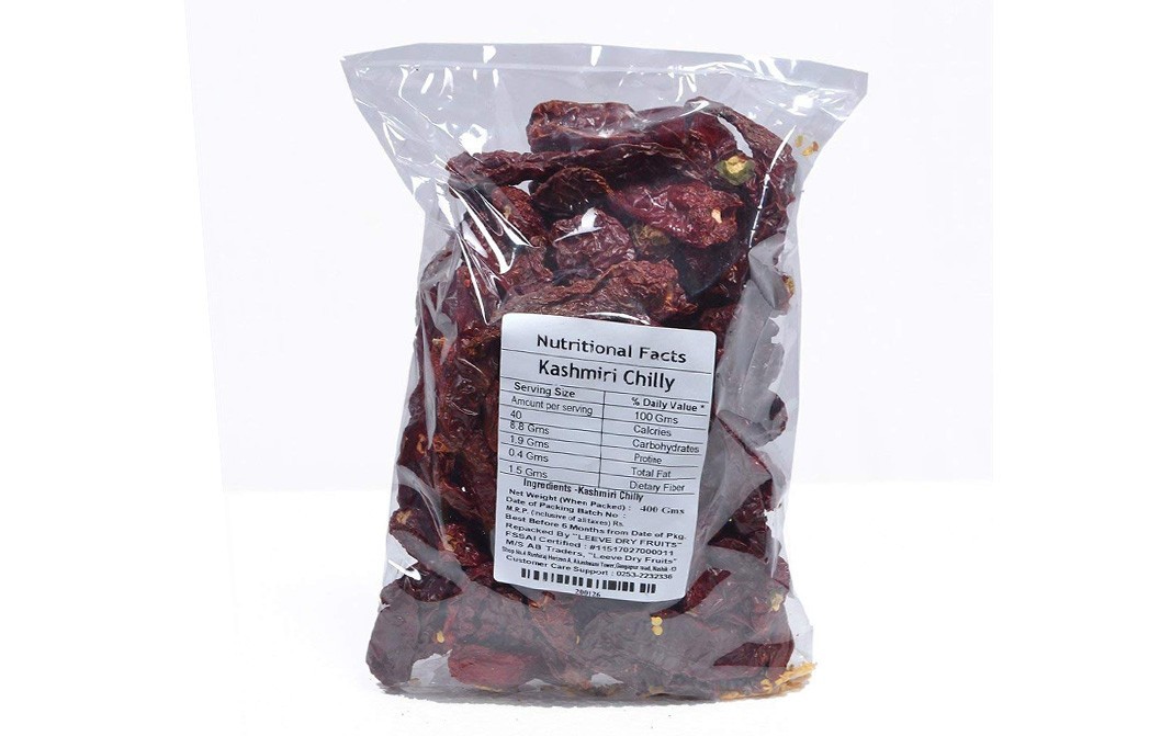 Leeve Dry fruits Kashmiri Chilly    Pack  400 grams